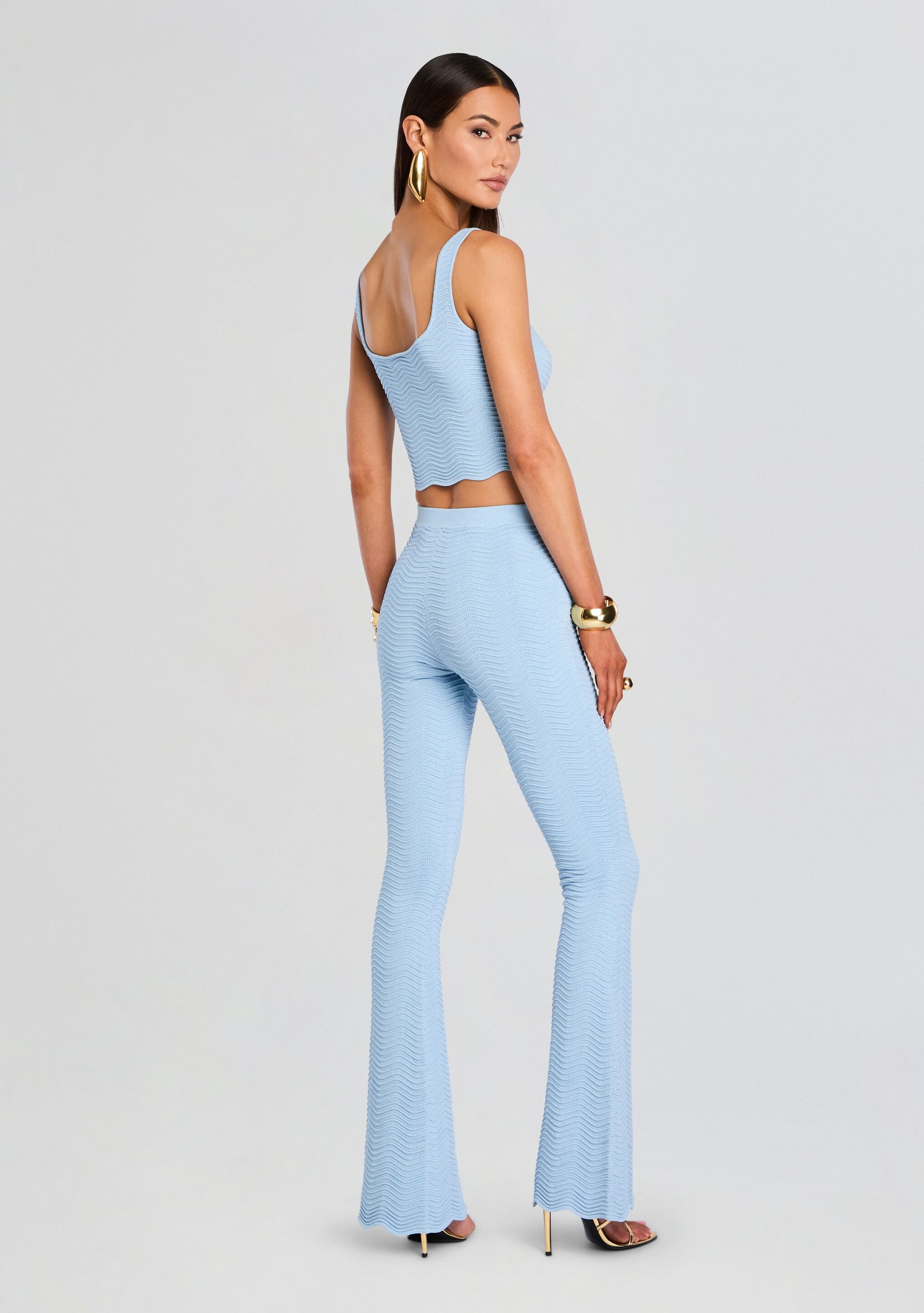 Aloe Metallic Rib Knit Top