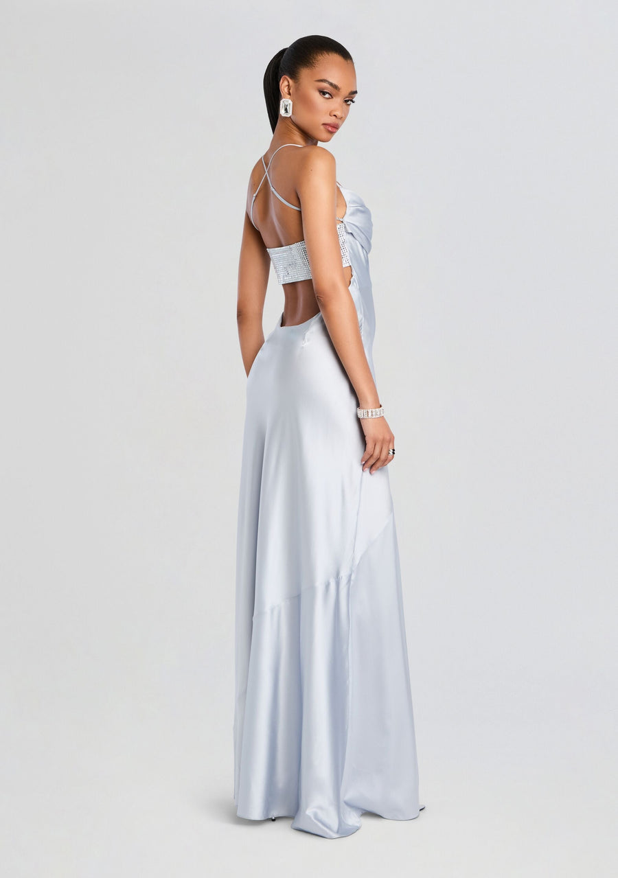 Emery Embellished Silk Dress