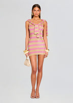 Benni Metallic Knit Mini Dress