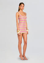 Benni Metallic Knit Mini Dress
