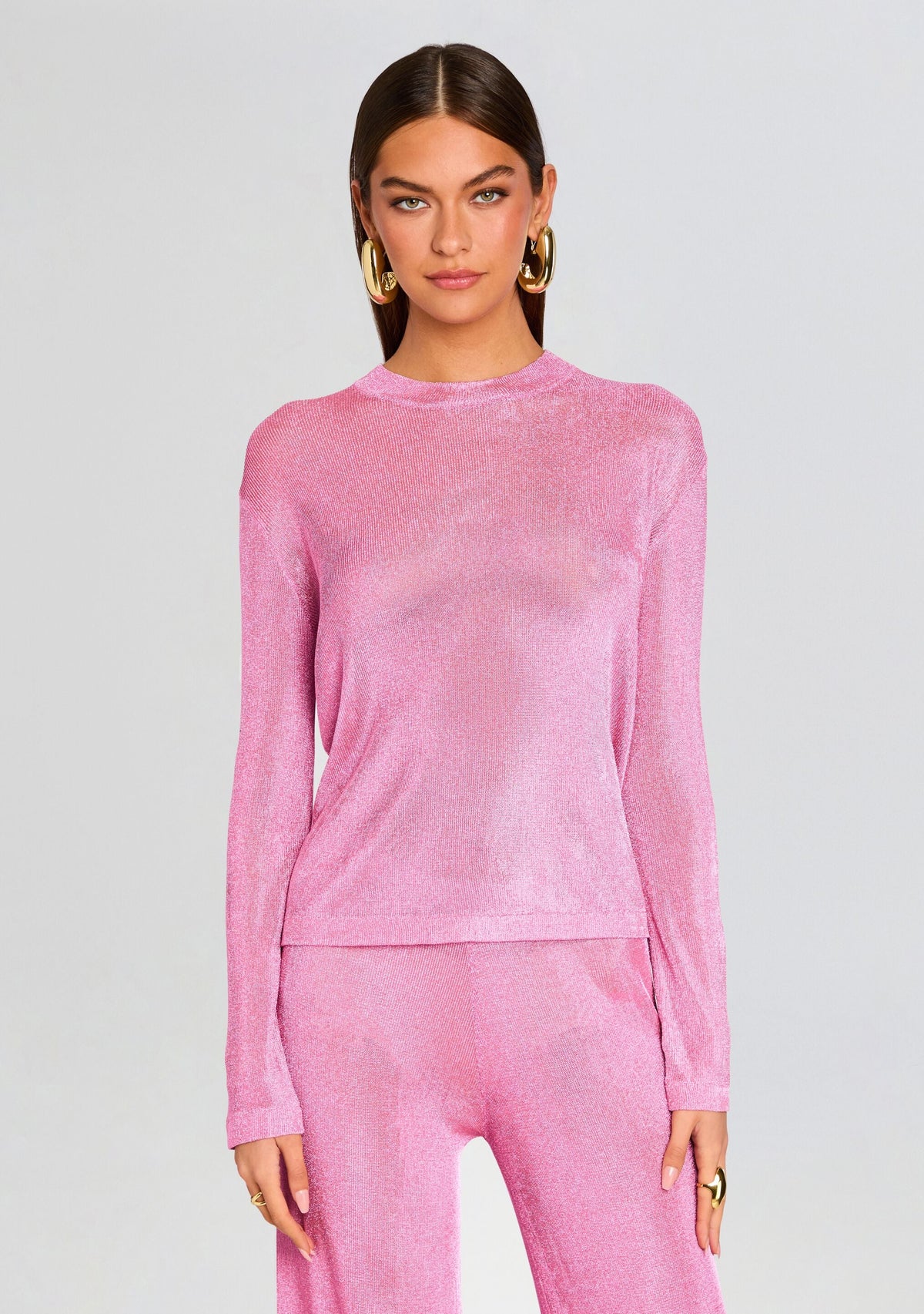 Hana Metallic Knit Top
