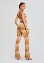 Amira Metallic Crochet Pants