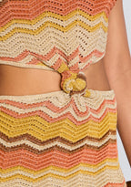 Dania Metallic Crochet Dress