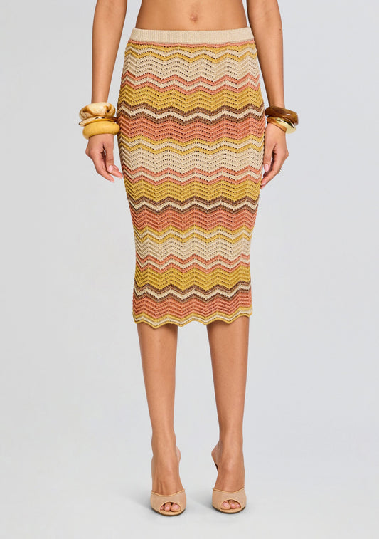Ivey Metallic Crochet Skirt