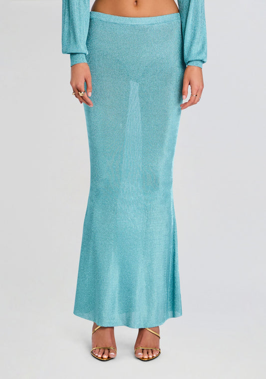 Harmony Metallic Knit Skirt