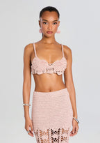 Bellini Metallic Crochet Top
