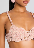 Bellini Metallic Crochet Top