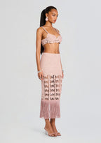 Bellini Metallic Crochet Top