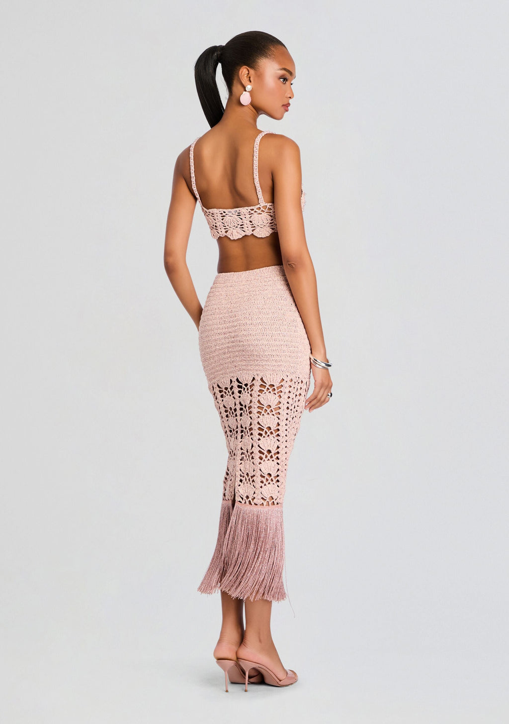 Bellini Metallic Crochet Top
