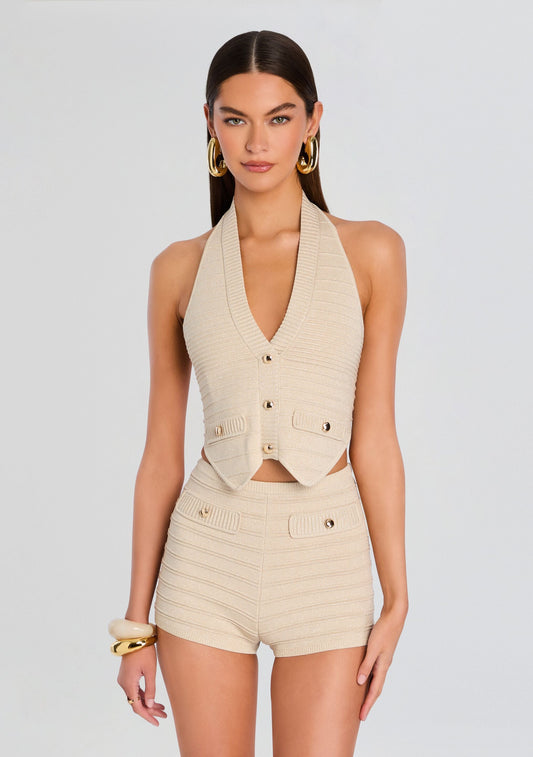 Tinsley Metallic Bandage Knit Vest