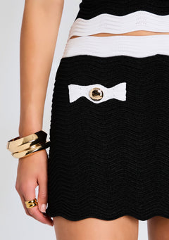 Katanna Metallic Knit Skirt