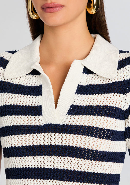 Pax Crochet Polo Top