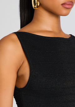 Audrina Metallic Knit Dress