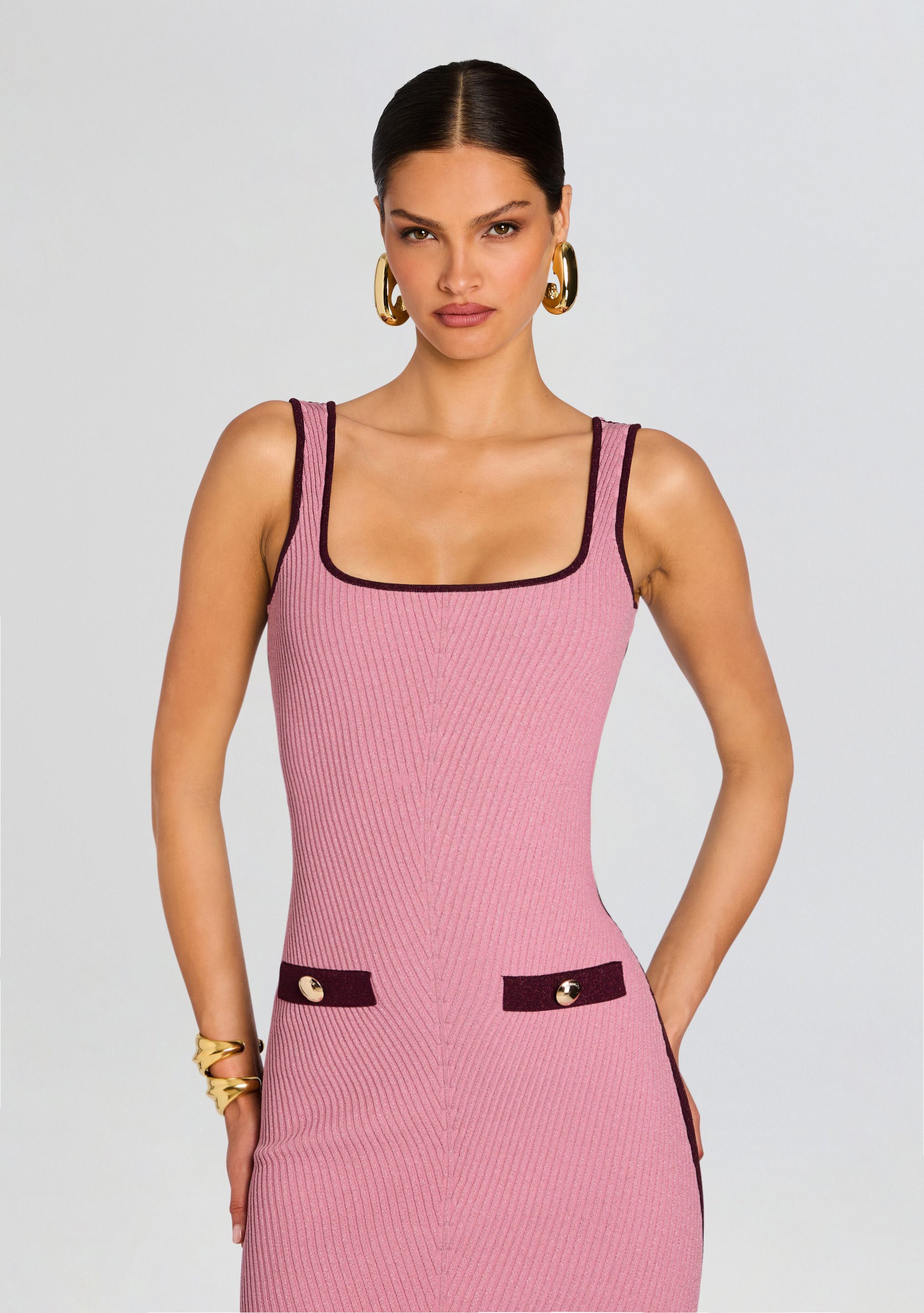 Connie Metallic Knit Dress