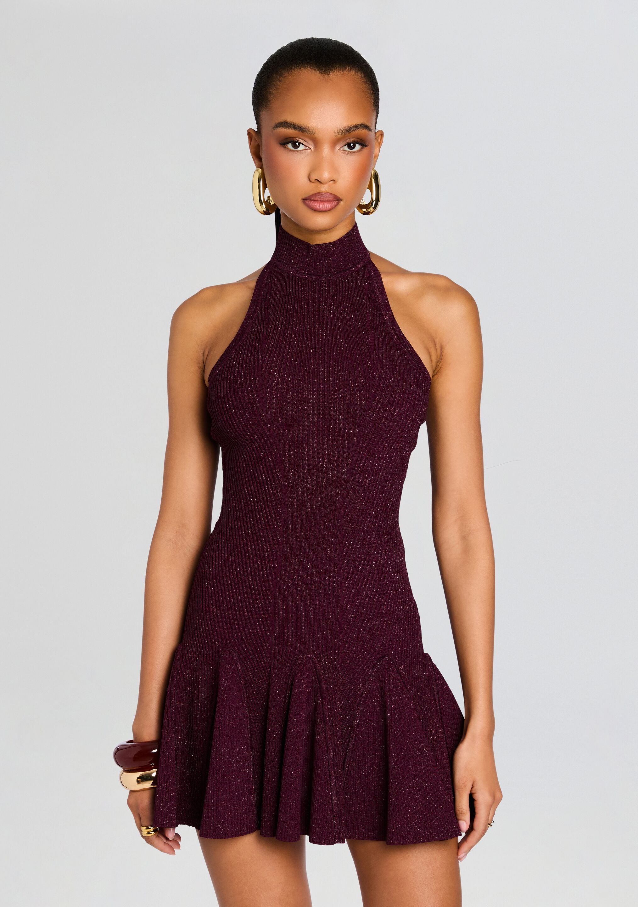 Quinn Metallic Knit Dress