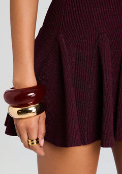 Quinn Metallic Knit Dress