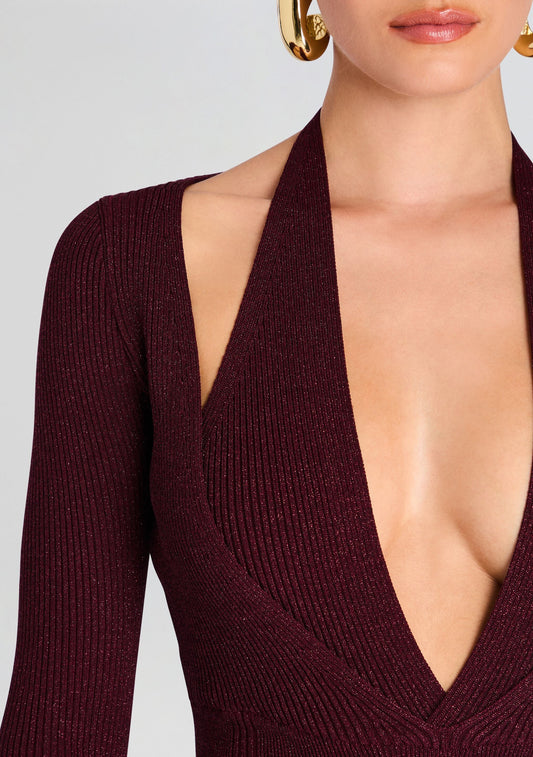 Odelia Metallic Knit Dress