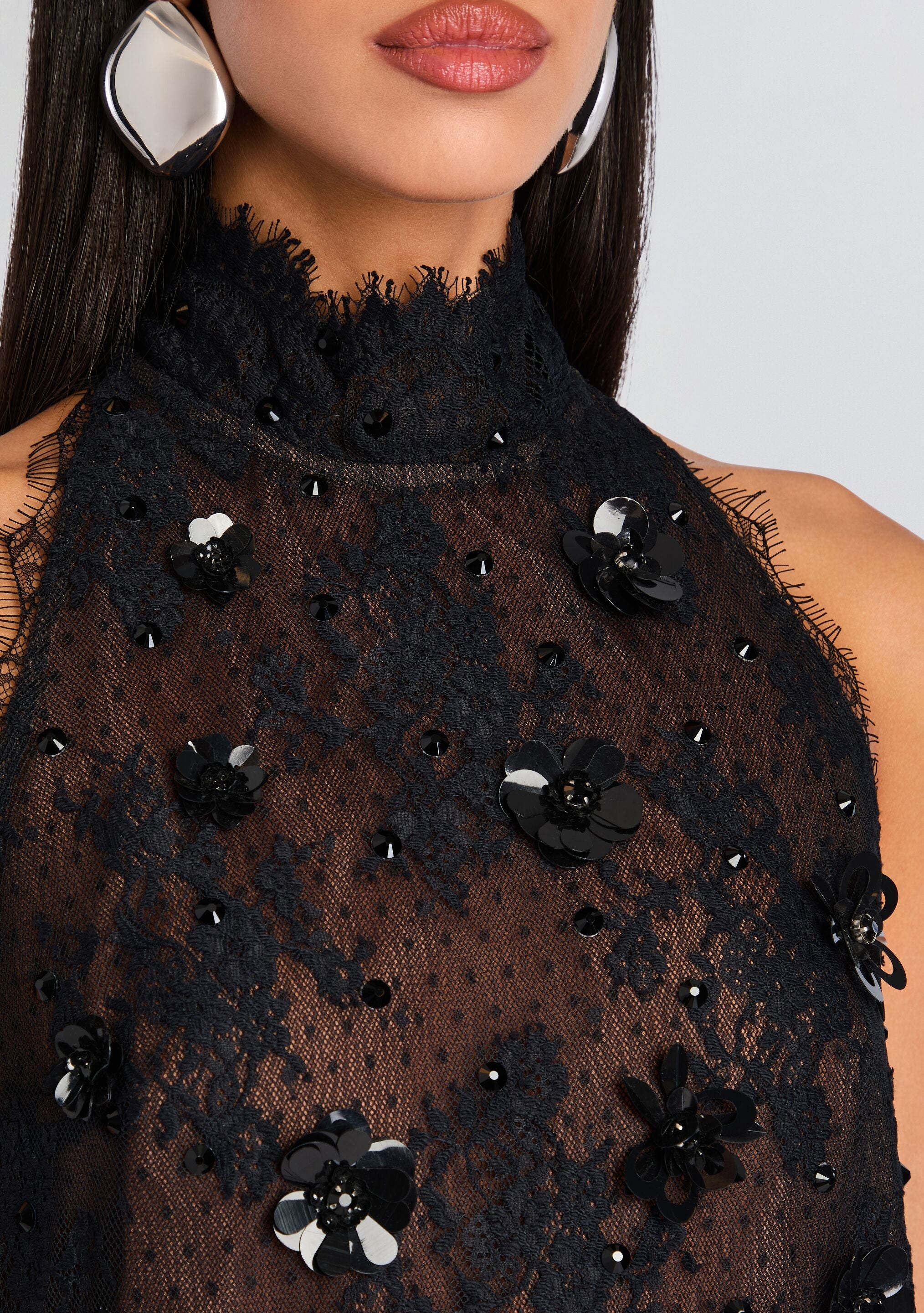 Banks Embellished Lace Dress