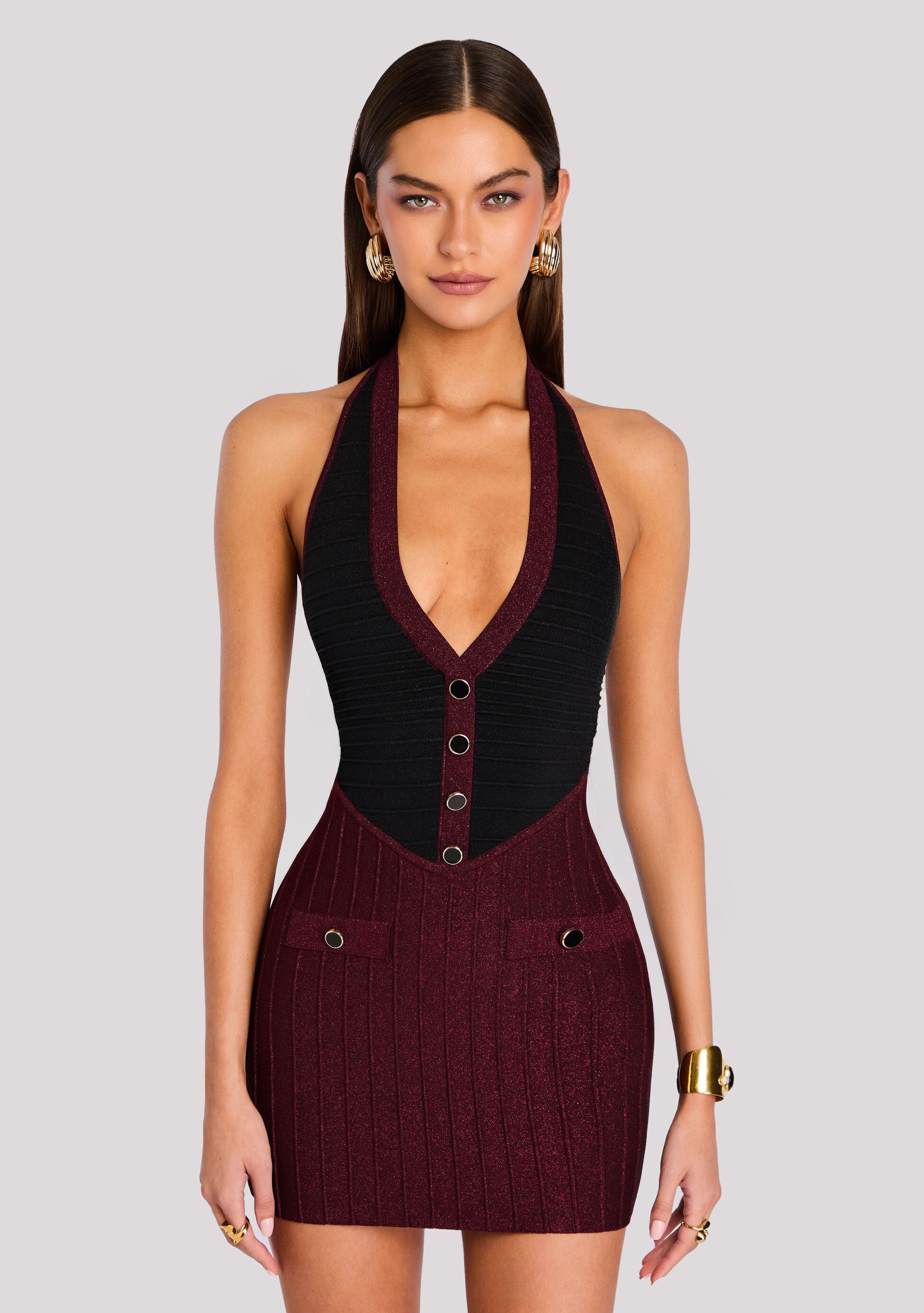 Eris Metallic Knit Dress