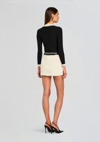 Agata Metallic Knit Top