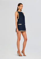 Dorte Denim Embellished Dress