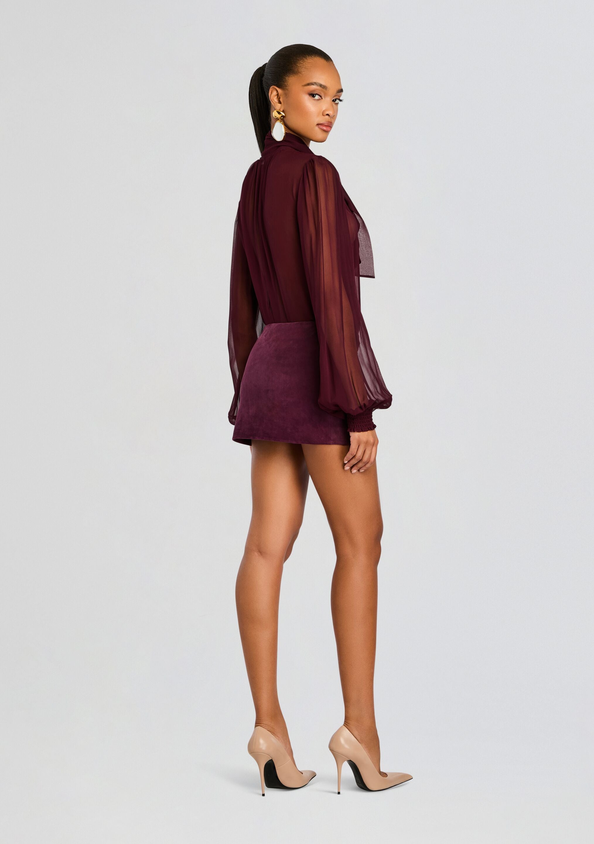 Valerie Suede Leather Skirt