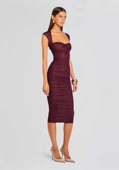 Kylie Mesh Midi Dress