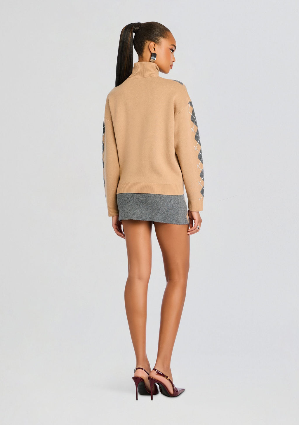 Cecilie Embellished Knit Skirt