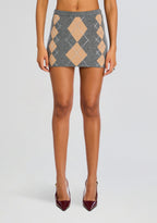 Cecilie Embellished Knit Skirt