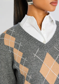 Ornella Embellished Knit Dress
