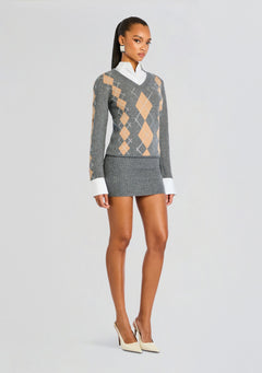 Ornella Embellished Knit Dress