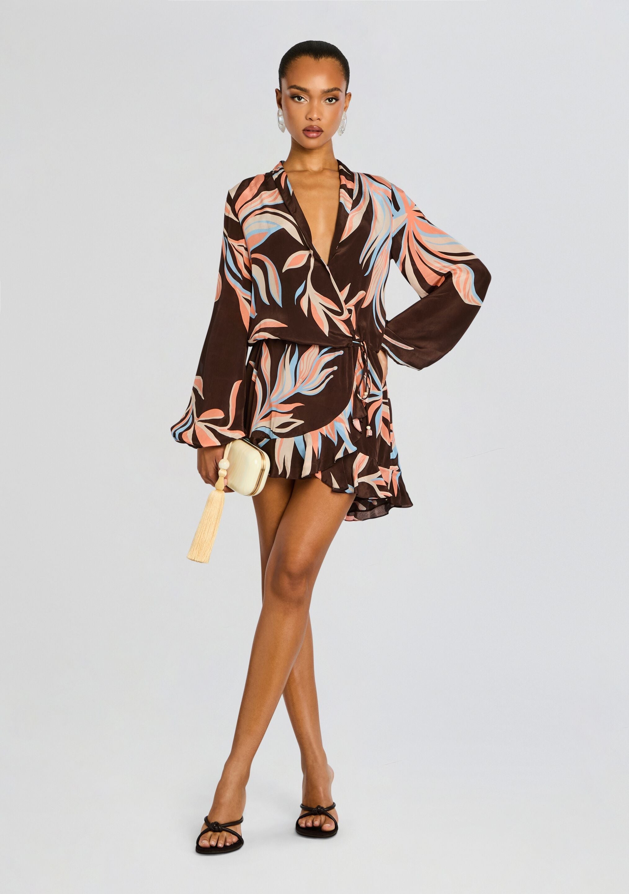 Fern Front Wrap Mini Dress
