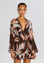 Fern Front Wrap Mini Dress