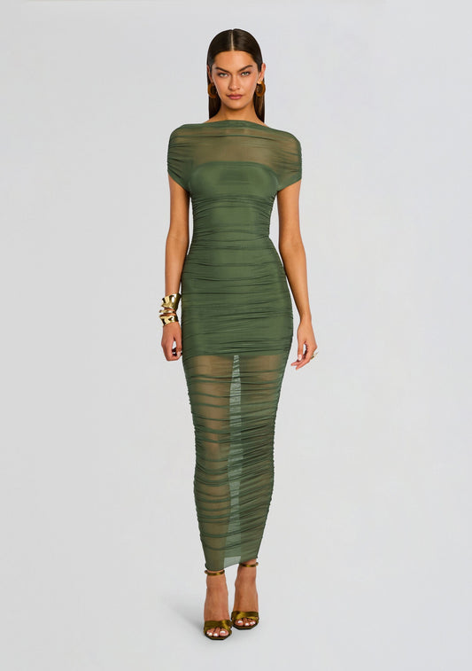 Noel Mesh Midi Dress