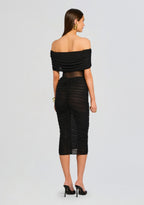 Auralee Mesh Midi Skirt