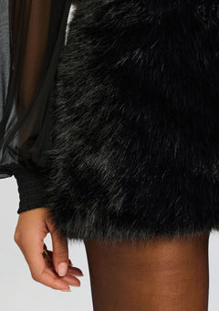 Minerva Faux Fur Skirt