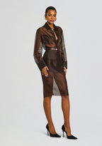 Elda Silk Midi Skirt