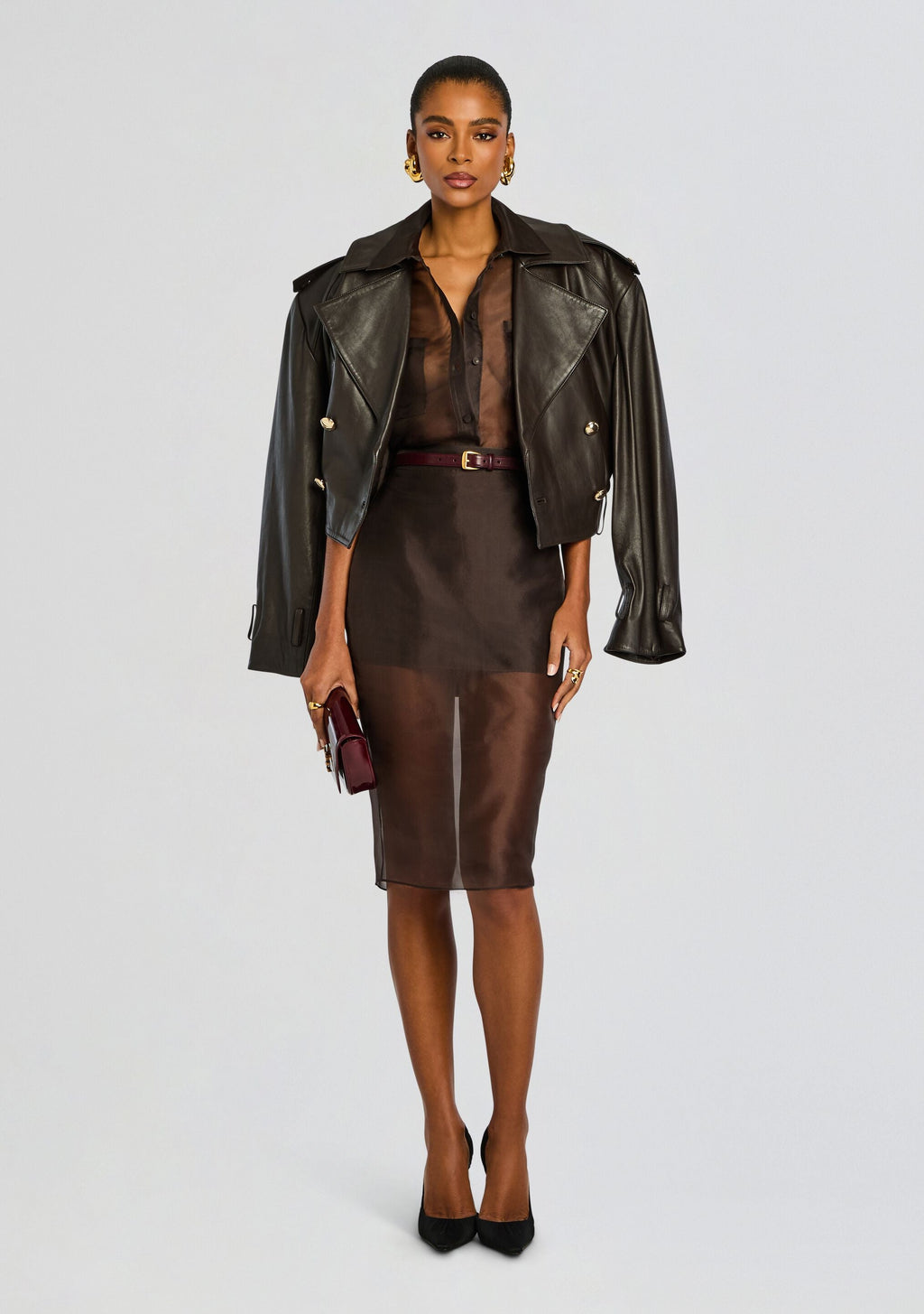 Elda Silk Midi Skirt