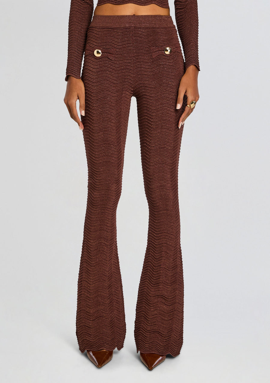 Joliet Metallic Rib Knit Pant