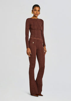 Joliet Metallic Rib Knit Pant