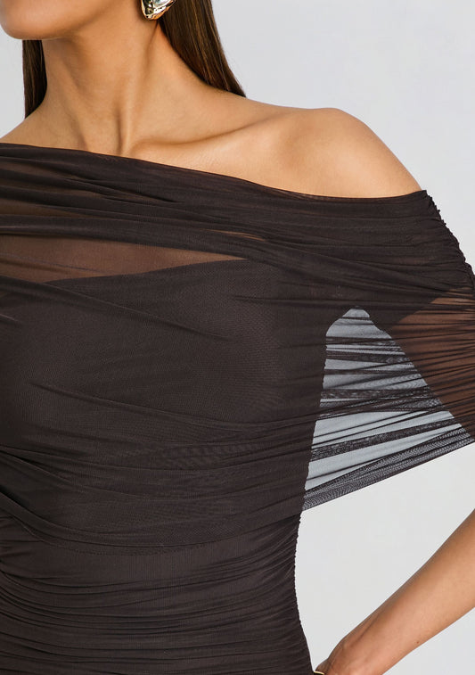 Nyssa Mesh Midi Dress