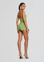 Fallyn Metallic Bandage Knit Romper