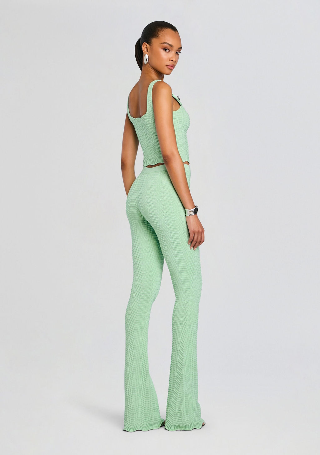 Aloe Metallic Rib Knit Top