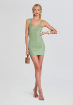 Benni Metallic Knit Mini Dress