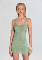Benni Metallic Knit Mini Dress