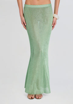 Harmony Metallic Knit Skirt