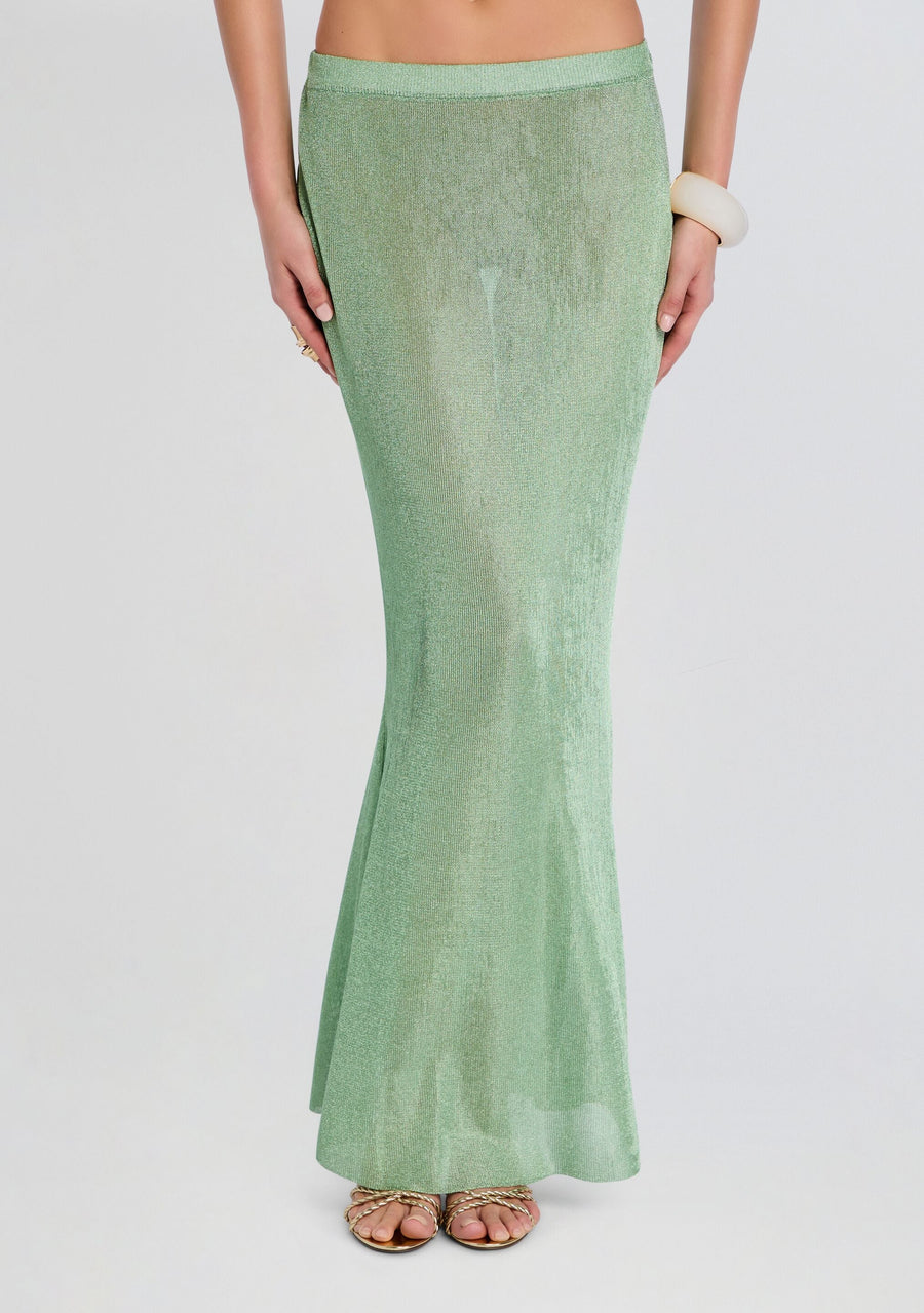 Harmony Metallic Knit Skirt