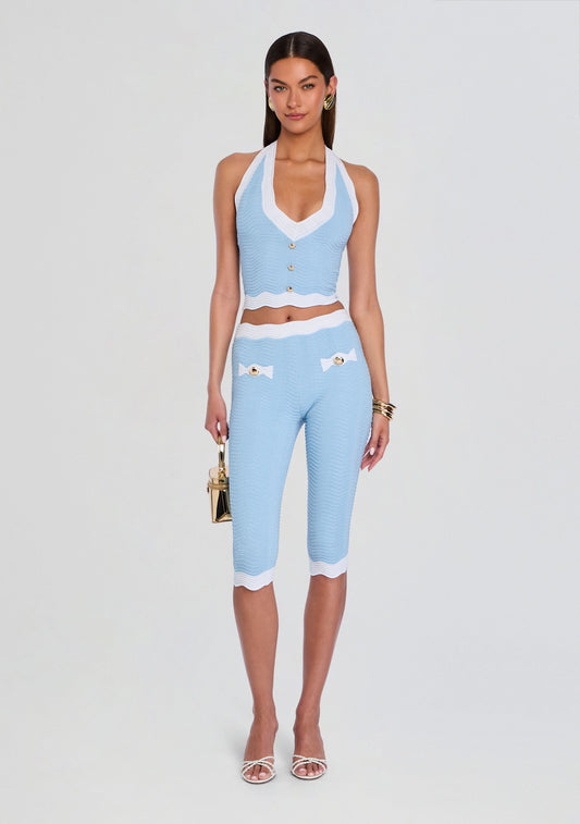 Bathilde Metallic Rib Knit Pant