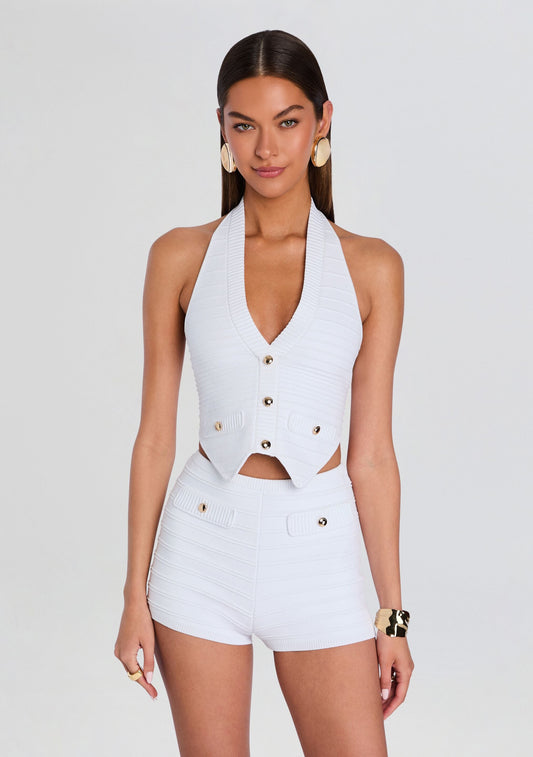 Tinsley Metallic Bandage Knit Vest