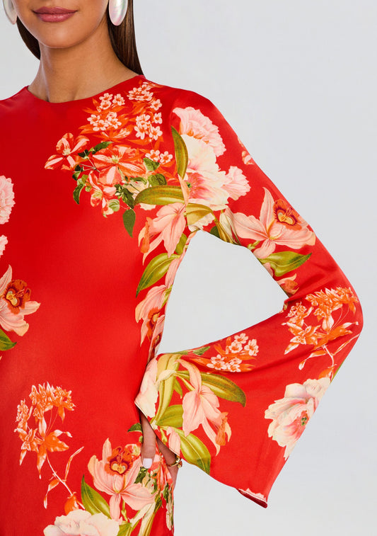 Hibi Back Ties Maxi Dress